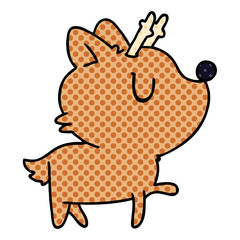 cartoon of  kawaii cute deer