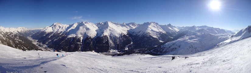 Wide view near St. Anton in Austria