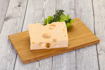 Maasdam cheese brick