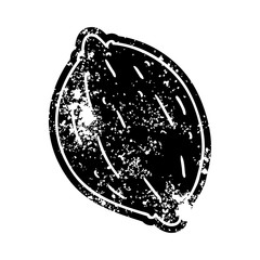 grunge icon of a single walnut