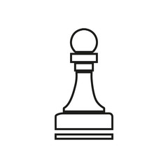 Chess icon. Pawn figure sign