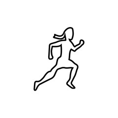 Fototapeta na wymiar Runner icon. Running sport sign