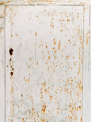 Rusty grunge texture. Old painted metal wall.