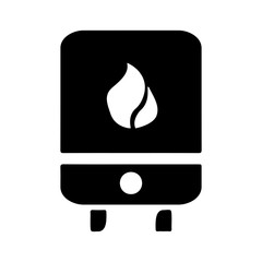 Geyser icon. Water heater sign