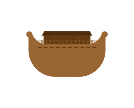 recommend clip art: Ark isolated. Big ancient ship from Bible.