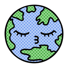 comic book style cartoon planet earth