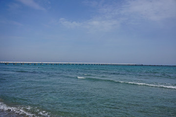 Black Sea Shore at spring, blue waters