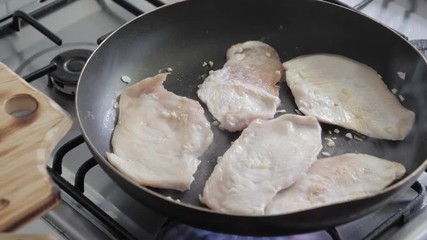 Cooking chicken with cheese at home