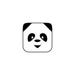 Panda icon. Animal zoo market sign