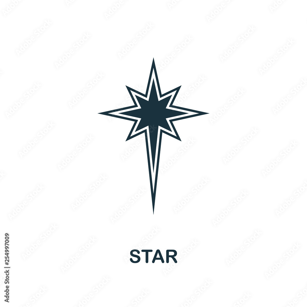 Poster star icon. creative element design from easter icons collection. pixel perfect star icon for web des