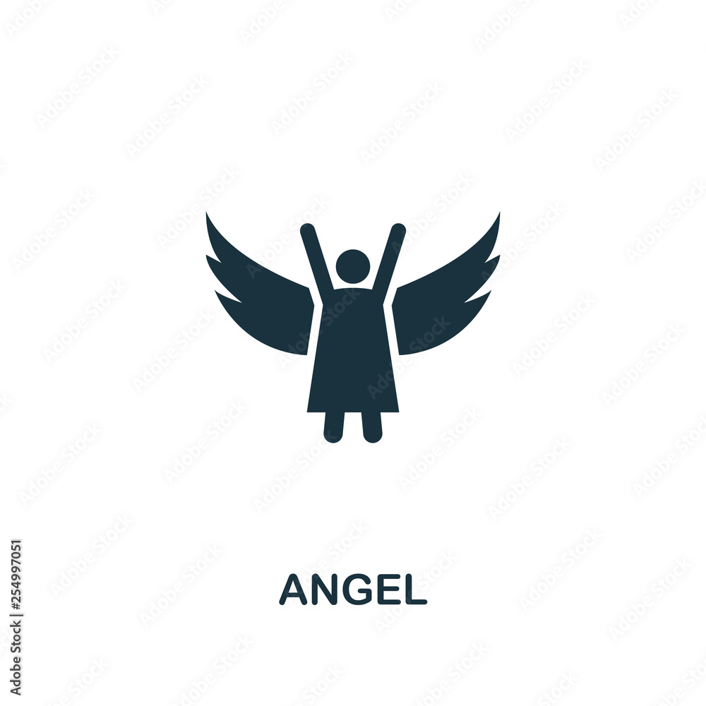 Poster angel icon. creative element design from easter icons collection. pixel perfect angel icon for web d