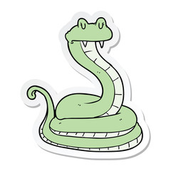 Fototapeta premium sticker of a cartoon snake