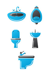 Vector icons. A set of various plumbing for the bathroom
