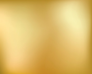 Golden background. Abstract light gold metal gradient. Vector blurred illustration