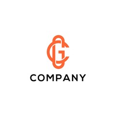 letter cg initial logo design
