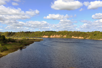 Fototapeta na wymiar River Daugava near city Aizkraukle, latvia - Image