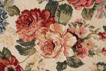floral pattern fabric as background