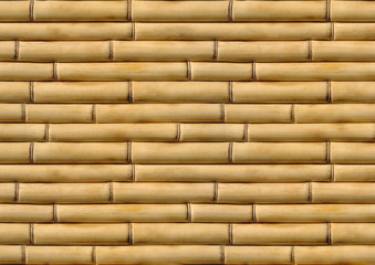 Solid bamboo fence with horizontal stripes for design and decoration