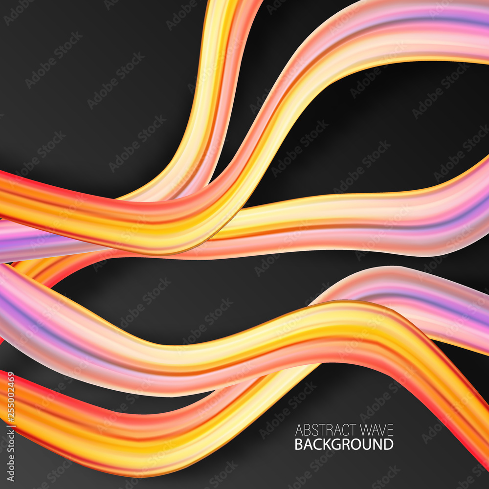 Poster vector elegant wave color banner background elements