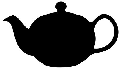 tea pot silhouette vector