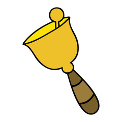 cute cartoon ringing bell