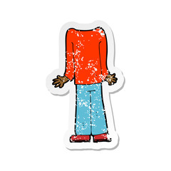 retro distressed sticker of a cartoon male body