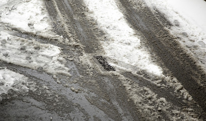 Wet frosted floor