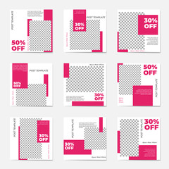 A big set for social media post templates. For personal and business accounts.