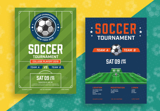 Soccer Tournament Poster Layouts
