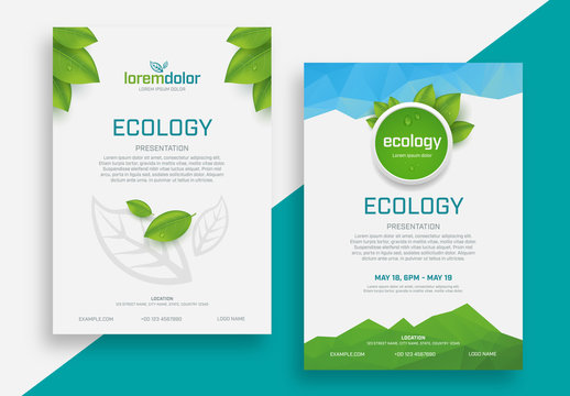 Ecology Presentation Flyer Layouts