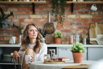 Beautiful woman with blond hair