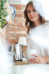 Beautiful woman with blond hair