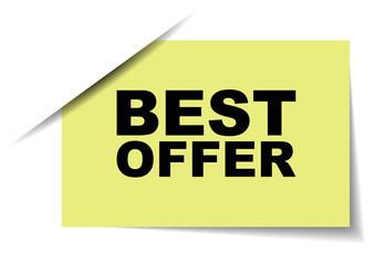 yellow vector banner best offer