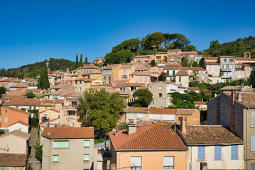 Village in provence Bormes-les-Mimosas, France