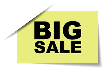 yellow vector banner big sale