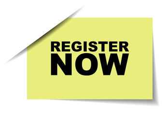 yellow vector banner register now