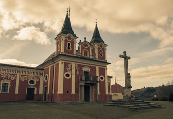Naklejka premium Chapel on Calvary Hill in Presov, Slovakia
