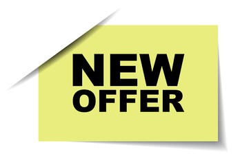 yellow vector banner new offer