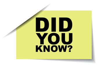yellow vector banner did you know