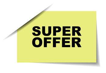 yellow vector banner super offer