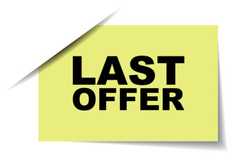 yellow vector banner last offer