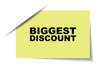 yellow vector banner biggest discount