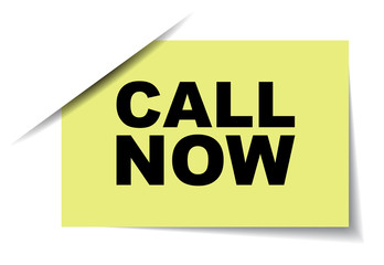 yellow vector banner call now
