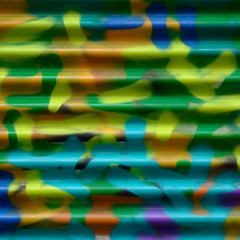 Volet multicolore - Gros plan