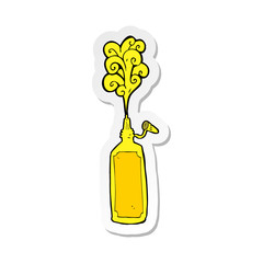 sticker of a cartoon mustard bottle