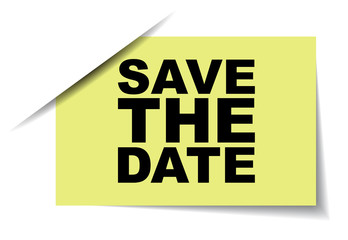 yellow vector banner save the date