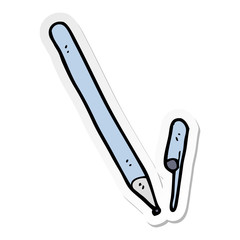sticker of a cartoon pen