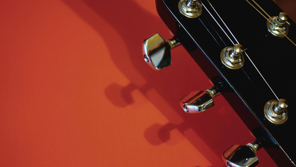acoustic guitar . color background
