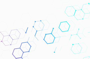 Abstract molecules design. Molecular structure and communication. Background with connecting dots and lines. Graphic concept for your design