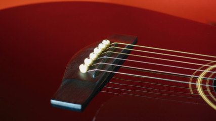 acoustic guitar . color background